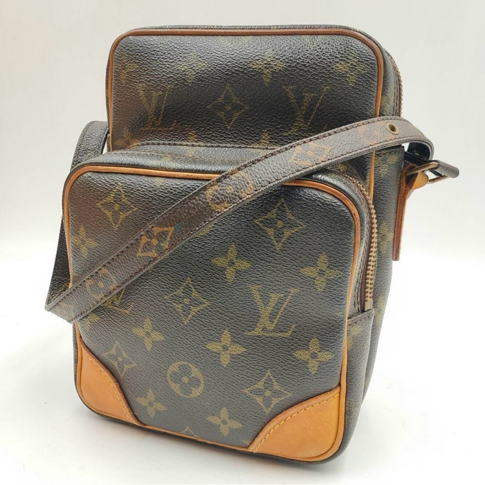 Louis Vuitton Amazone Shoulder Bag Brown Canvas